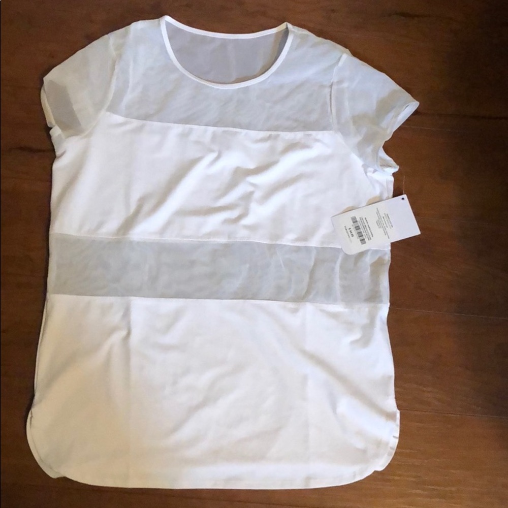 Fabletics white work out breathable t shirt